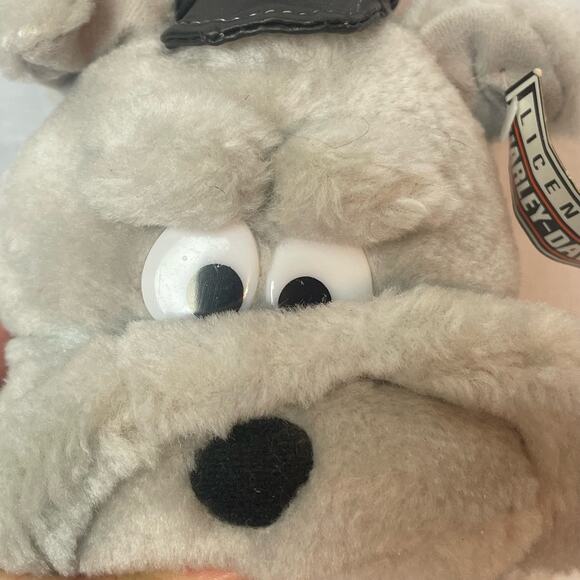 Harley-Davidson Bulldog Plush with Faux Leather Hat - Picture 4 of 10